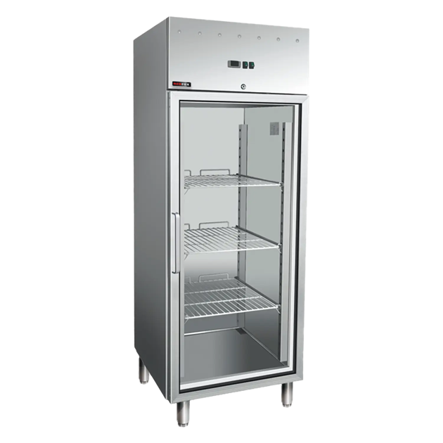Kylskåp GN 700 l glasdörr i rostfritt stål | REDFOX - MN 700G