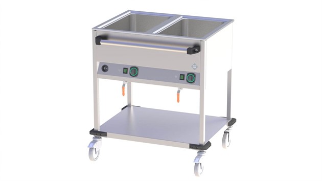 RM Gastro REDFOX Snack vattenbadsvagn 2xGN1/1 -200mm BMPD-2120