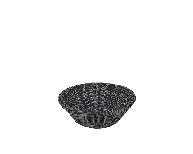 Brödkorg i pp plast, rund, Svart