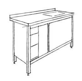 Bänk, ho höger, skjutdörrar