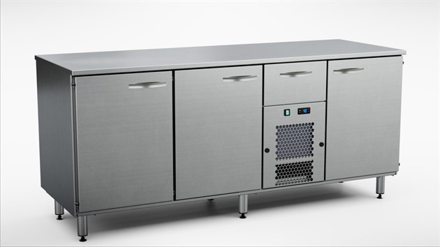 Bagerikylbänk 1900mm, 3 dörrar, 1 låda