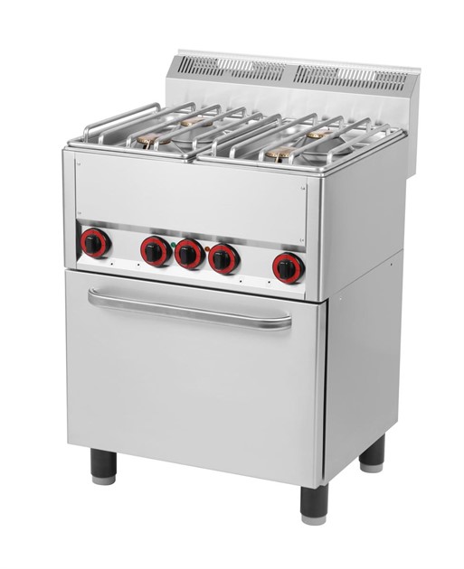 RM Gastro REDFOX 600 Gasspis 4-plattor med ugn SPT-60-GLS