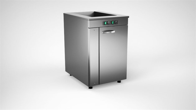 Värmeskåp med värmeri 500mm, 1 dörr