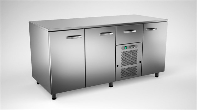 Kylbänk 1600mm, 3 dörrar, 1 låda