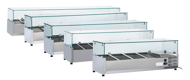 Kylränna 150 cm 5st GN1/3+1st GN1/2