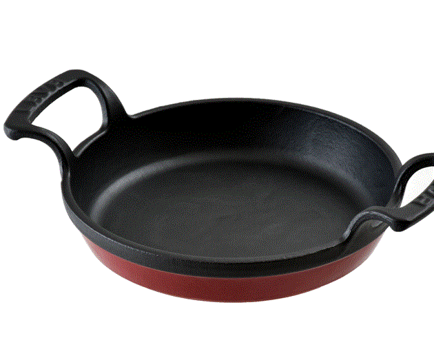 Fajita panna gjutjärn svart emaljerad